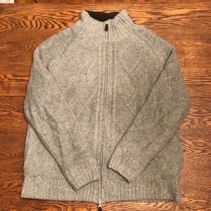 Weatherproof Lined Zip-Up Sweater - Sz. L